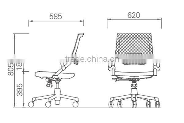 Modern Low back Mesh Staff Chair GS-1795AW