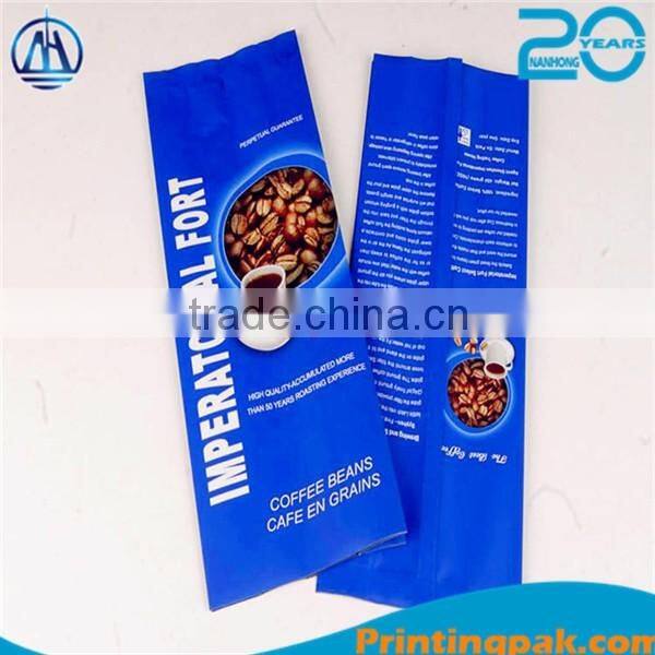 China 250g kraft paper aluminum stand up coffee gusset bag/Stand Up Plastic Brown Foil Lined Kraft Paper Coffee Bag
