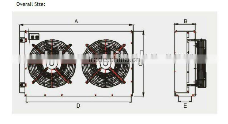 FN High Efficient Freon Refrigeration Equipment Air Cooled Condenser with Steel Plate and Sprayed Surface R404A,R407C,R134A