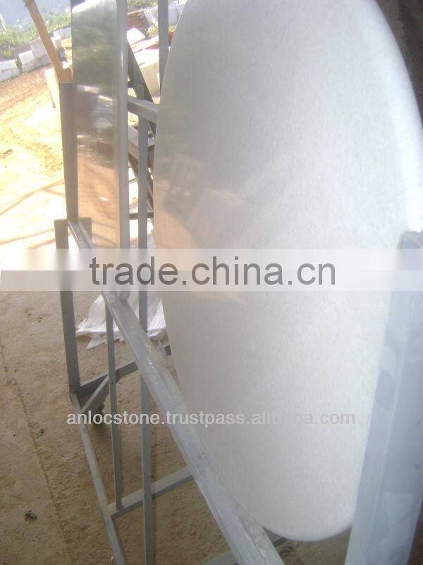 White marble table top
