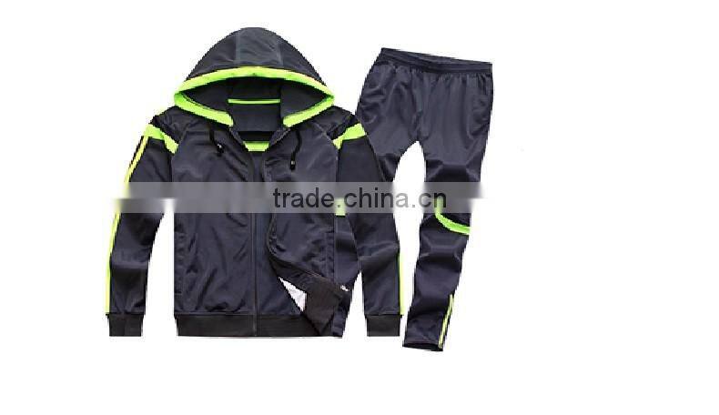 Tricot material traiining performance sports tracksuit