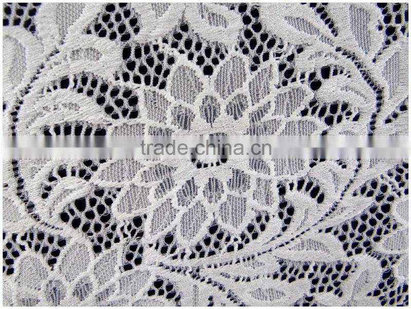 Chrysanthemum flower elastic bright fabric manufactur selling spandex nylon lace fabric wholesale K-166