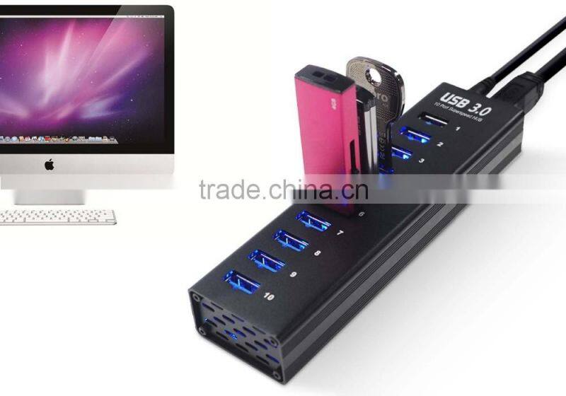 High speed 10 port usb 3.0 hub wholesale