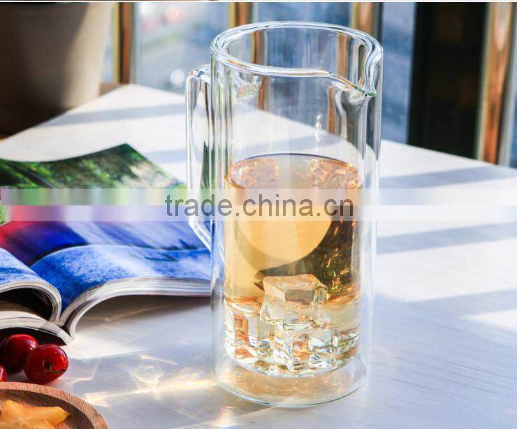 2016 TOP SALE double wall glass tea pot with FDA