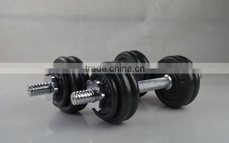 2015 new design 15kg 20 kg 30kg black painting Adjustable dumbbell set