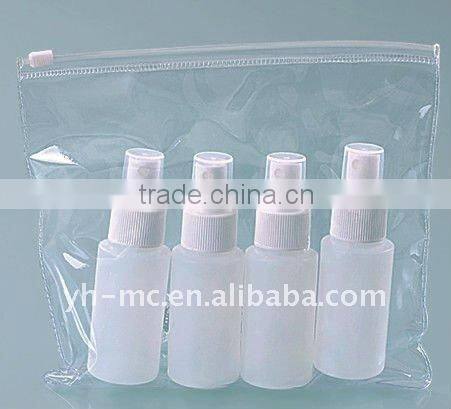 90ml PET cosmetic sprayer and flip bottles travel sets