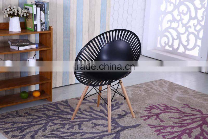 Wood legs side chairs dining room round plastic chair