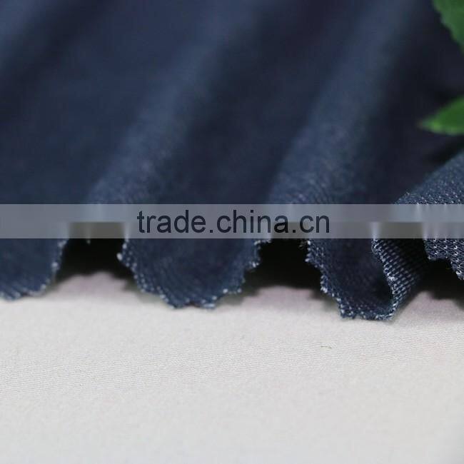 polyester spandex stretch denim fabric denim jean knit denim