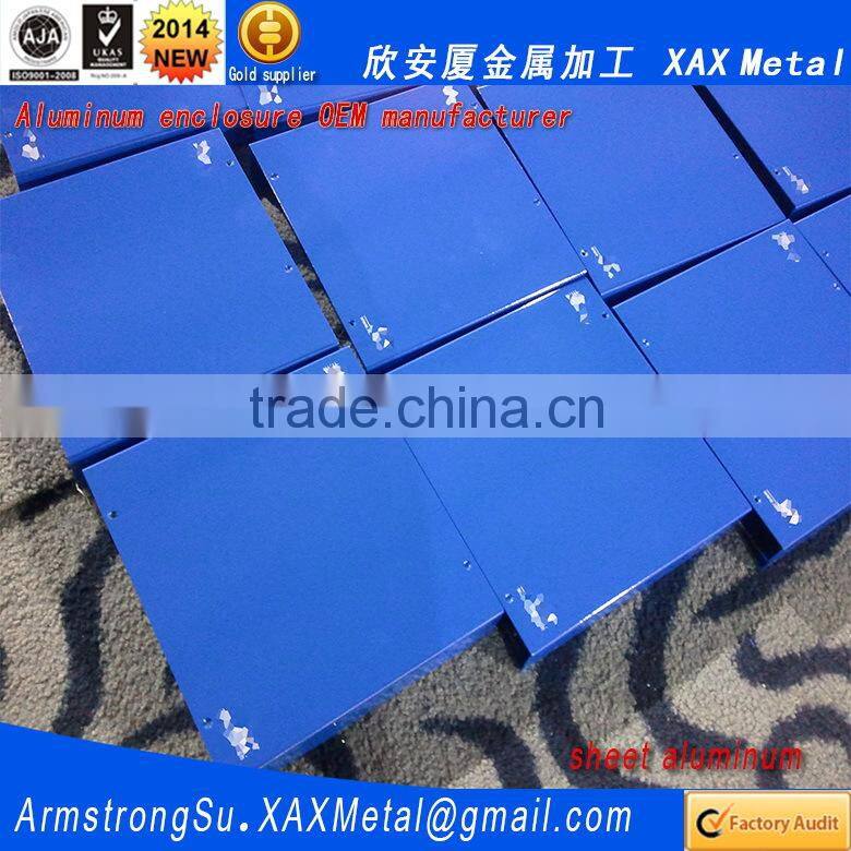 XAX14Alu OEM ODM customized laser cut bend weld sheet aluminum electric cabinet outer
