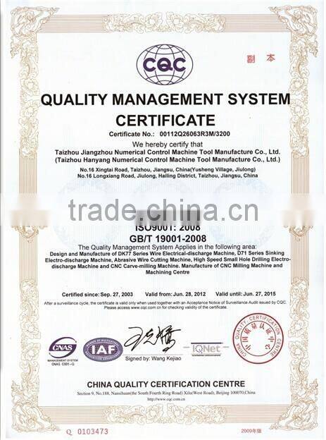 2015 new sale CNC wire cutting EDM DK7740