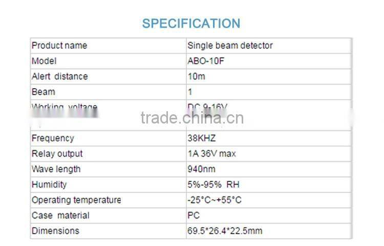 ABO-10F Home Security Beam Detector In Hot Selling