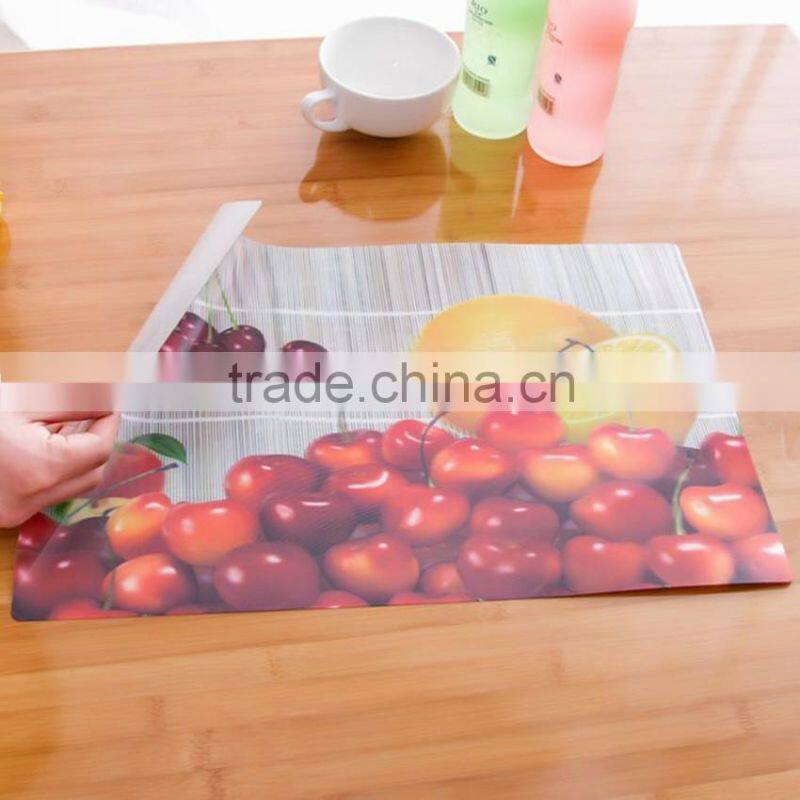 strawberry and apple 3d table mat for cartoon display family baby placemats