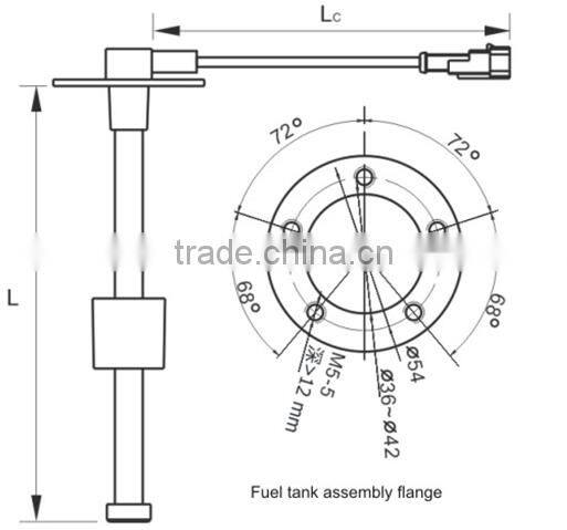 LH S5-900 GPS fuel level sensor, GPS tracking sensor, high precision sensor with float