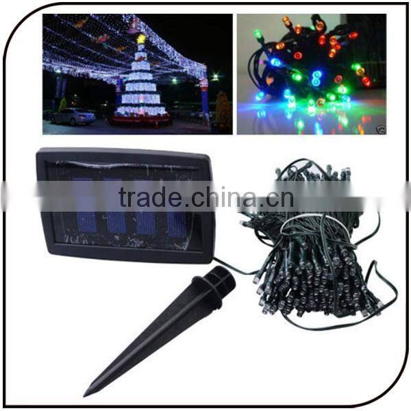 Solar pannel 2V 450mAh outdoor decor 200 leds christmas party light Waterproof led copper wire string light