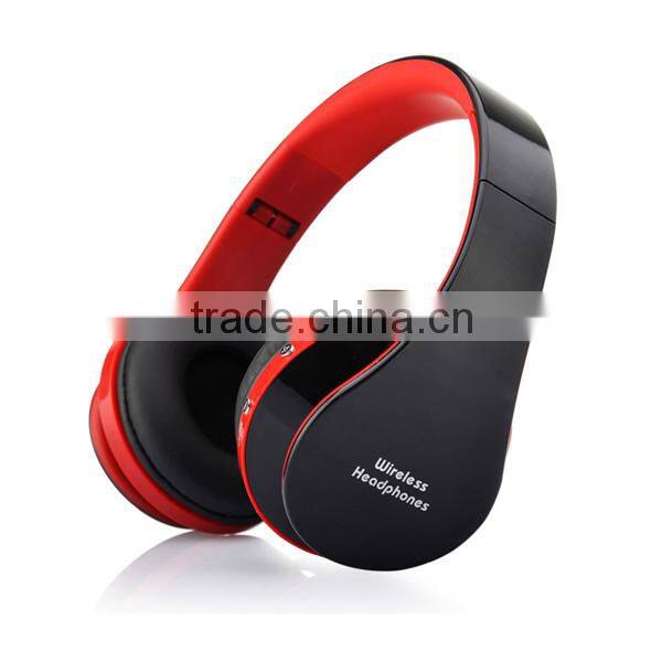 2015 China wholesale wireless stereo bluetooth headset with memory card