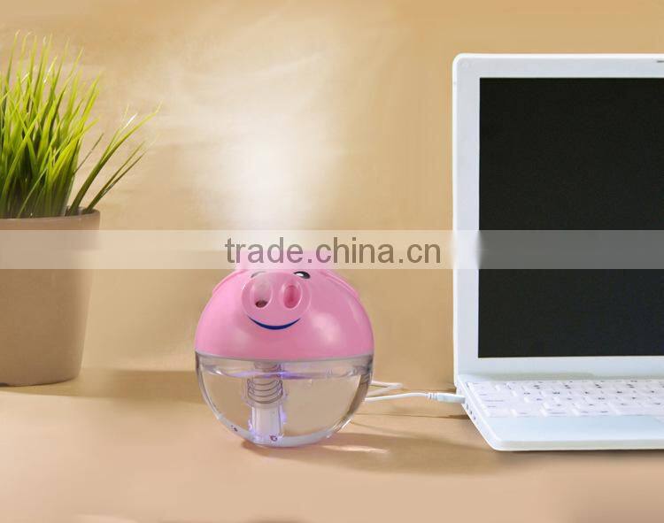 Air Humidifier, Novelty design pig usb humidifier table portable car air humidifier