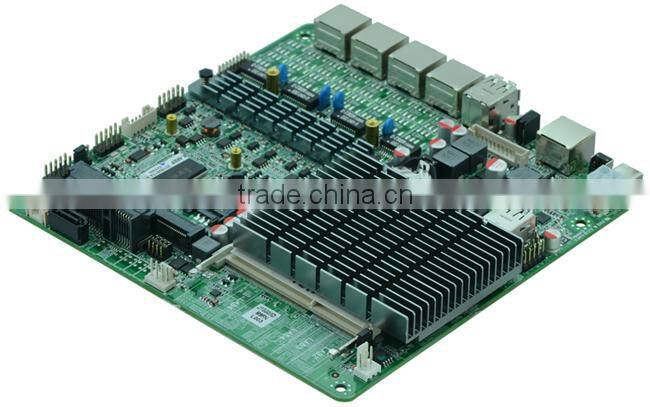 4 gigabit Bay trail SOC J1800 MINI ITX 4 LAN Motherboard for Firewall Router