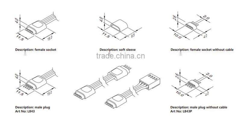 2 pin female header connector , led Accessories PCB male header Connector led wire connectors