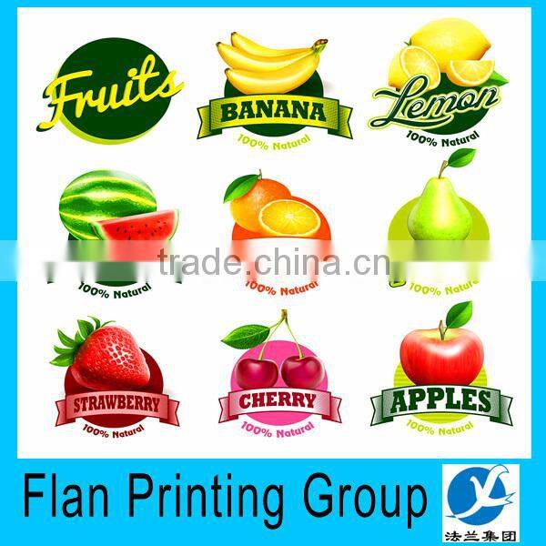 design your own sticker for the fresh fruits