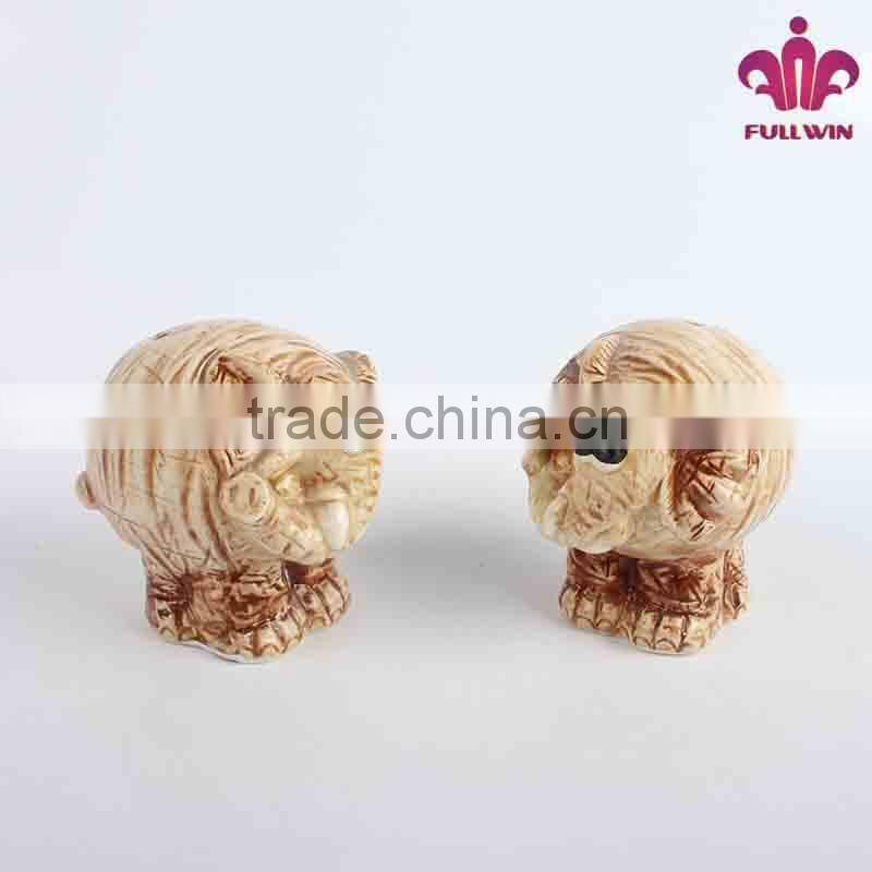 ceramic elephant honey jars with spoon