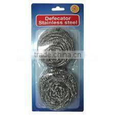 Stainless Steel Wire Sponge Metal Pot BBQ Grill Scrubber Pad Cleaner NEW