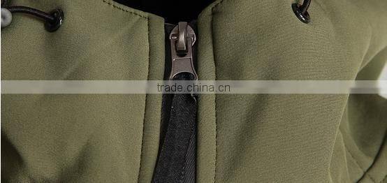 Custom men sofeshell jackets with hat