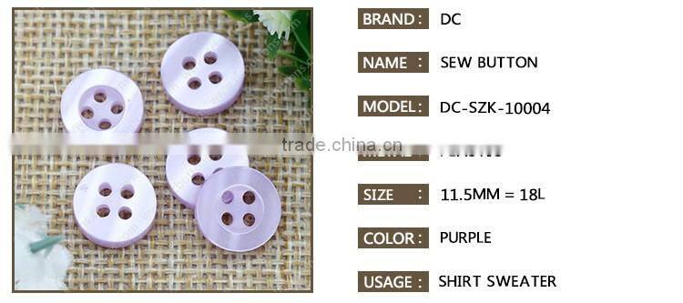 Guangzhou button favorites plastic sewing button used for shirt