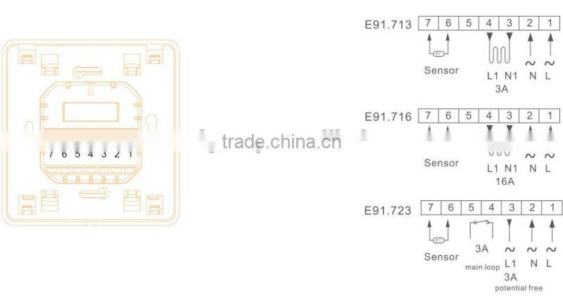 E9... touch screen heating thermostat