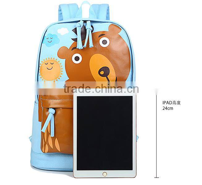 Lovely bear School Bag;Korean Style School Backpack;Lovely Style Cute Teenage Girl School Bags