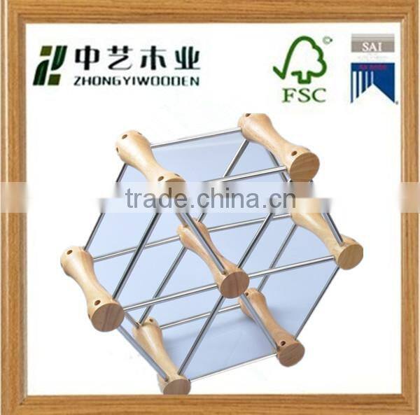 Trade assurance FSC&SA8000 customized wooden cup holder