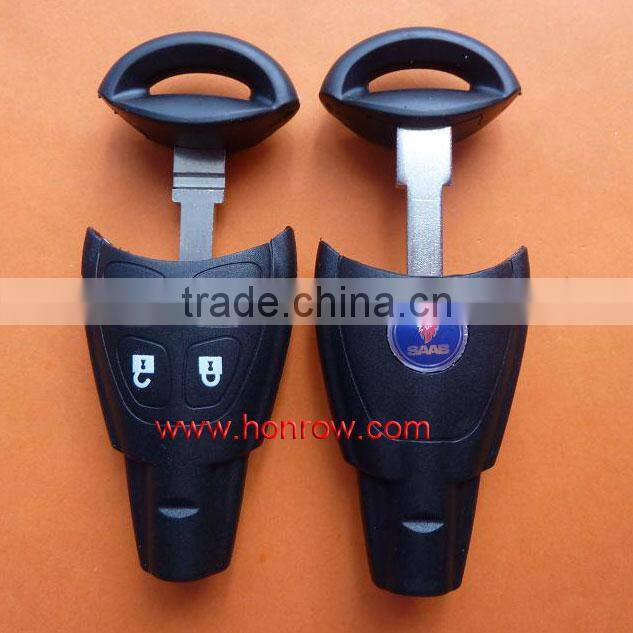 Original quality Saab 4 button remote car key shell blank with narrow blade