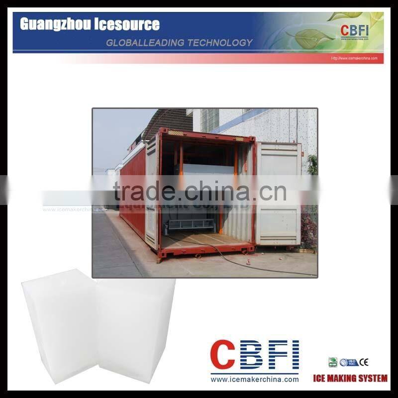 mobile containerized block ice machine