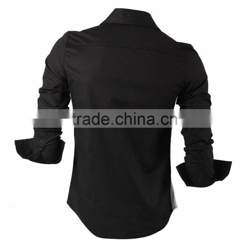 Custom Blank Poplin Shirt Slim Fit for Man