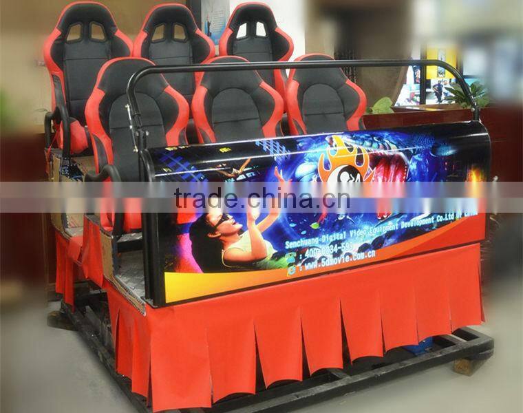 Hydraulic platform 4D simulator with 6 DOF motion system