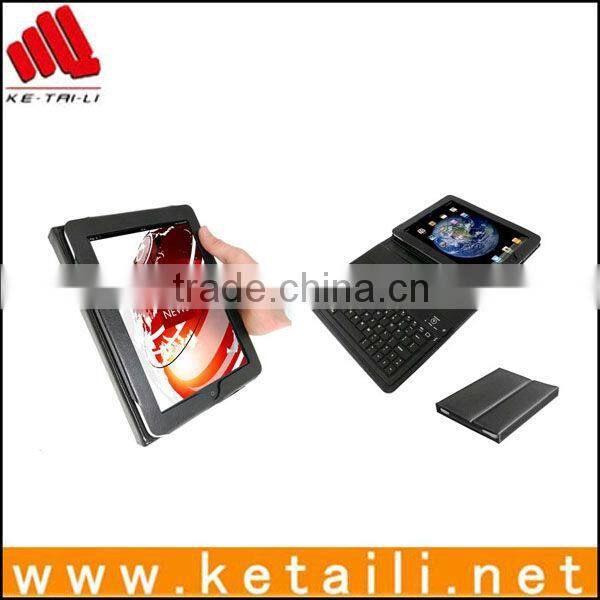 2013 for ipad 2/3/4 leather case with bluetooth keyboard, for ipad case (FDA,BV ISO 9001 report )
