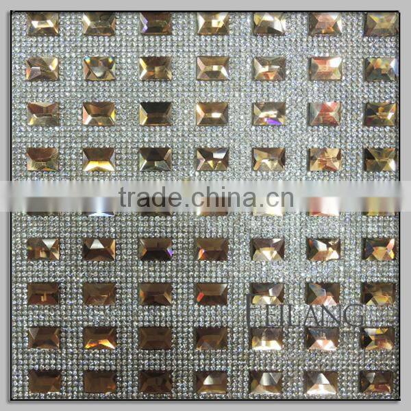 Bags decoration crystal rhinestone trim mesh