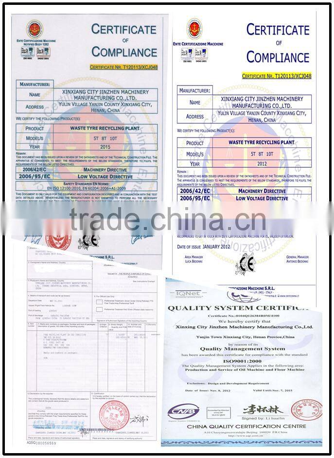 Used rubber/tire pyrolysis machine under normal pressure