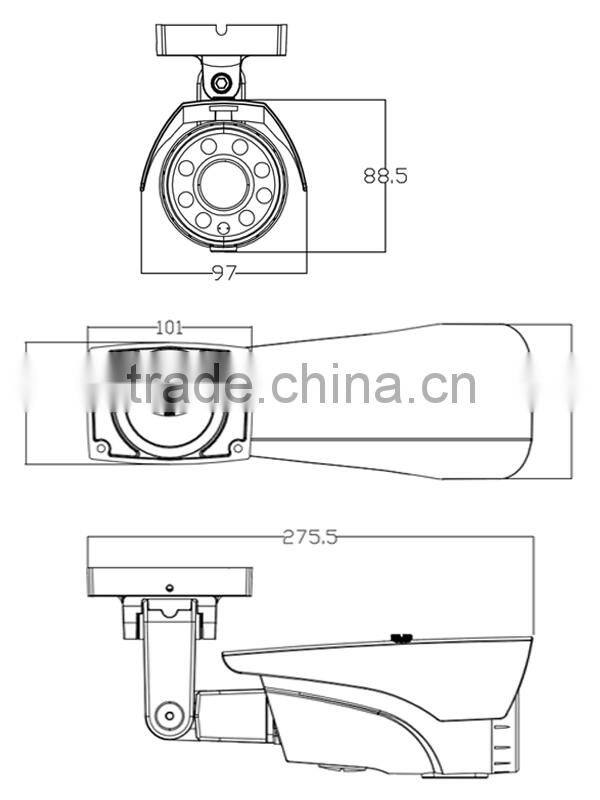 Facotry Price POE P2P 1920p 2.8-12mm varifocal lens support onvif2.0 5MP Waterproof high resolution outdoor ip camera