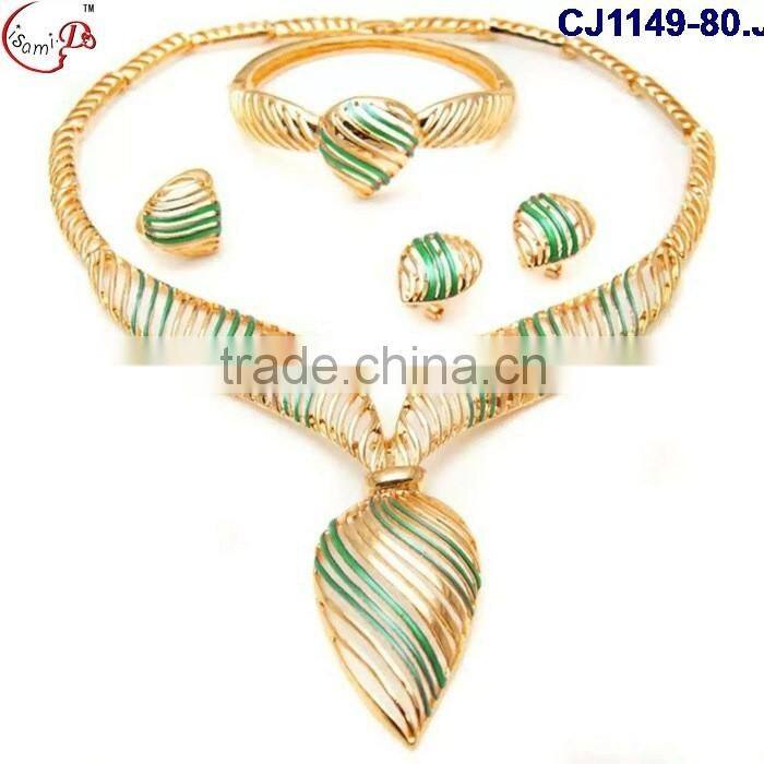 CJ1149-(74-79) different color jewelry gold plating wedding/evening party ladies jewelry set
