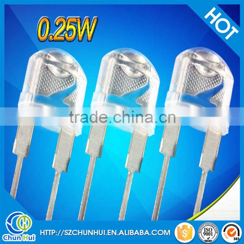 0.5w white 8mm strawhat led