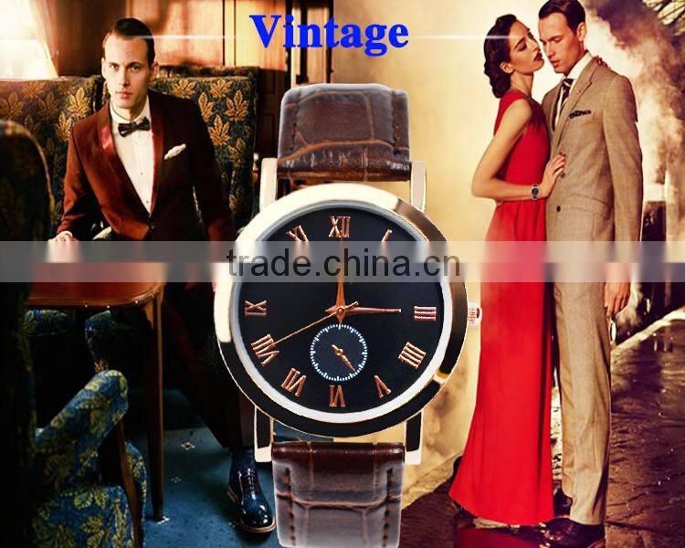 Top selling multi function time display genuine leather stainless steel automatic quartz wrist watch Y010