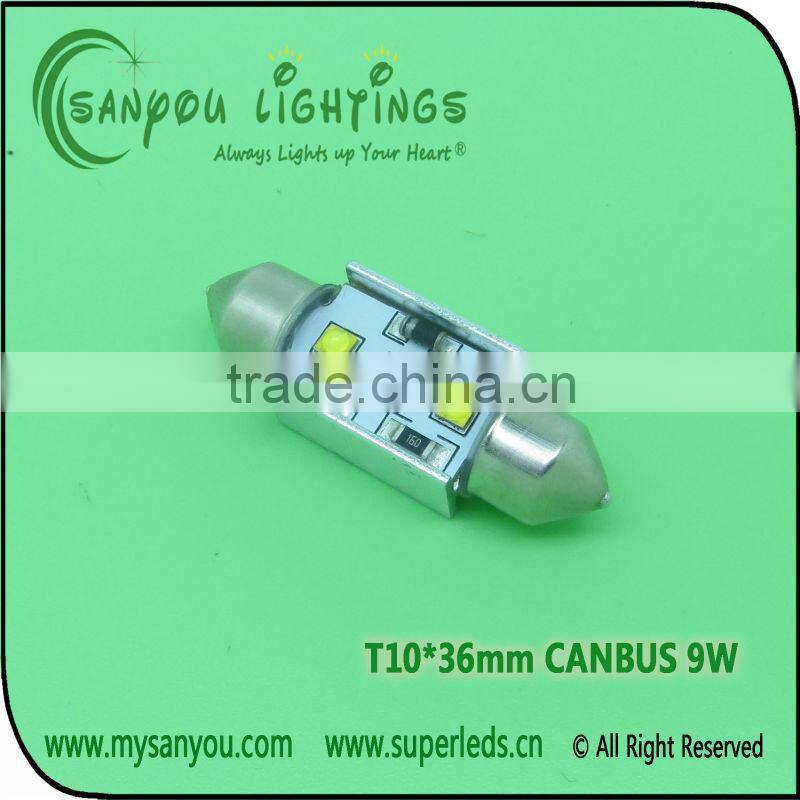 Car led super high power t10 canbus 9w led light, auto led canbus