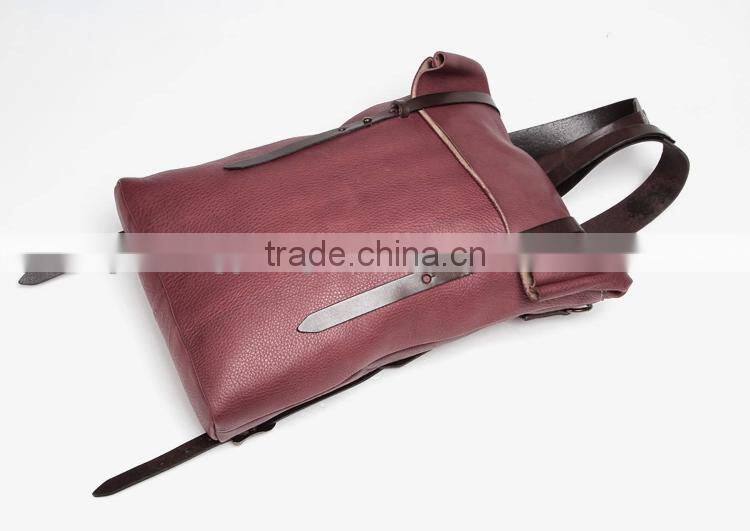 High quality women knapsack leather document backpack bag