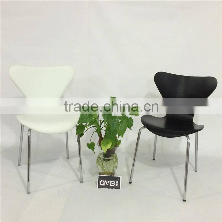 TDC-173 QVB JIANDE TONGDA BENTWOOD BEECH VENEER stackable METAL CHROME PLATED ARMREST OFFICE CHAIR