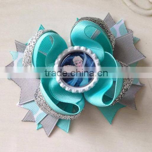 Character Inspired big ribbon hair bows with clips