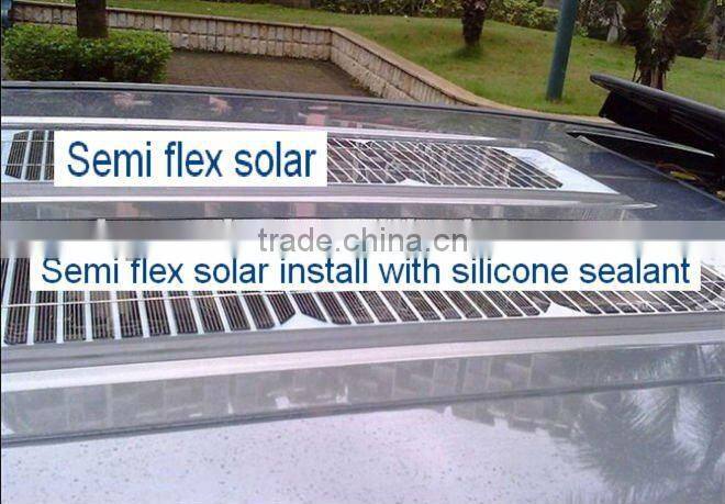 60W RV roof semi flexible mono solar panel