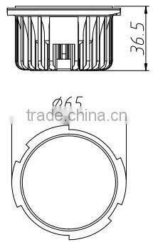 Singapore 9W, 2.5inch or 3.5inch cover, 110Lm/W Emergency LED Downlight Kit,Samsung LED, Dimming detachable