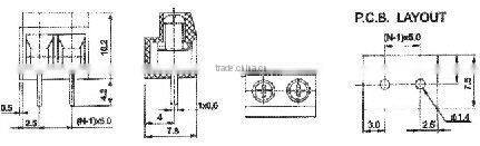Small Electrical Connectors KDG126 5.0mm 5.08mm Pitch 300V 12A
