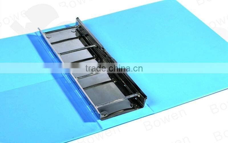 A4 size 4 pin post binder pvc leather file folder white with transparent pocket