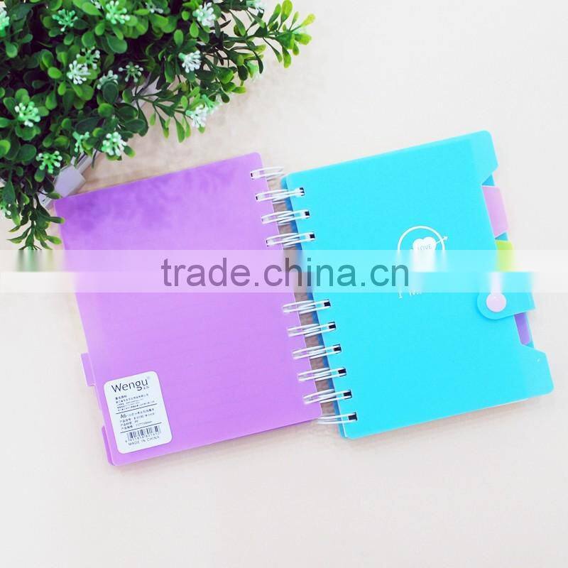 Newly design 2016 hard pp cover spiral notebooks suppliers and manufacturer made in china